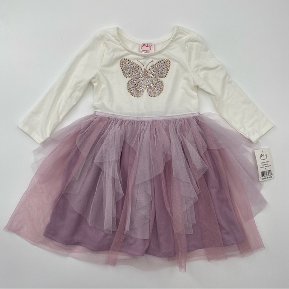 Pinky Other - Pinky Girl’s Purple Butterfly Tutu Dress Boutique Size 8 NWT